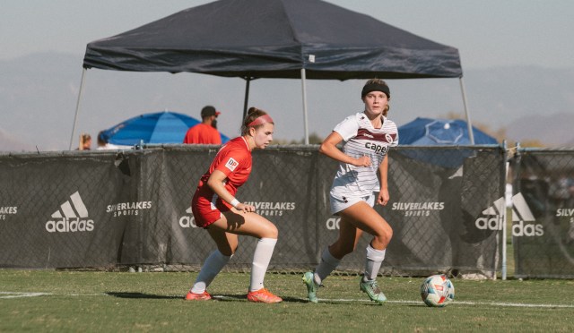 Scanning the soccer field to find a pass