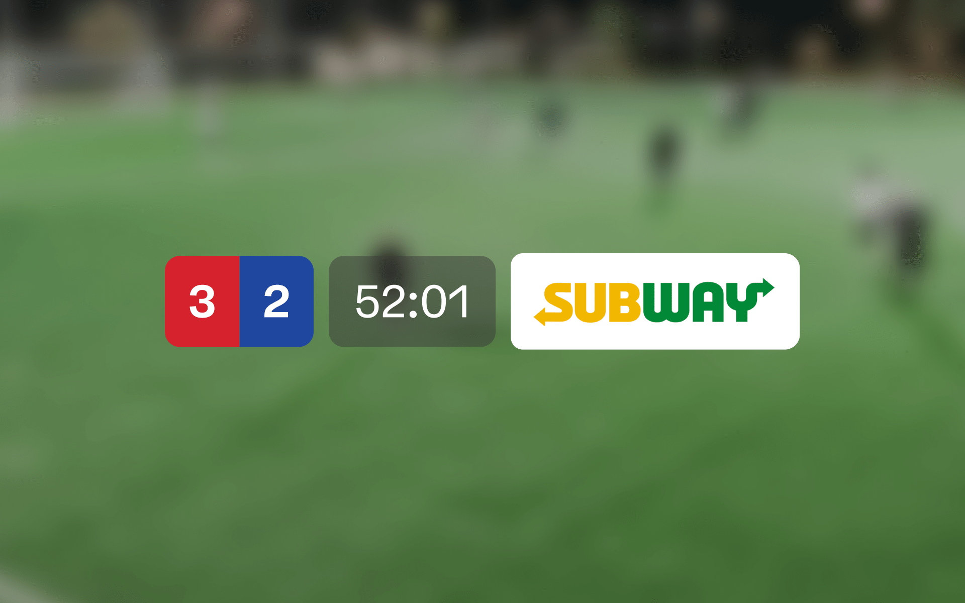 Trace soccer scoreboard logo feature